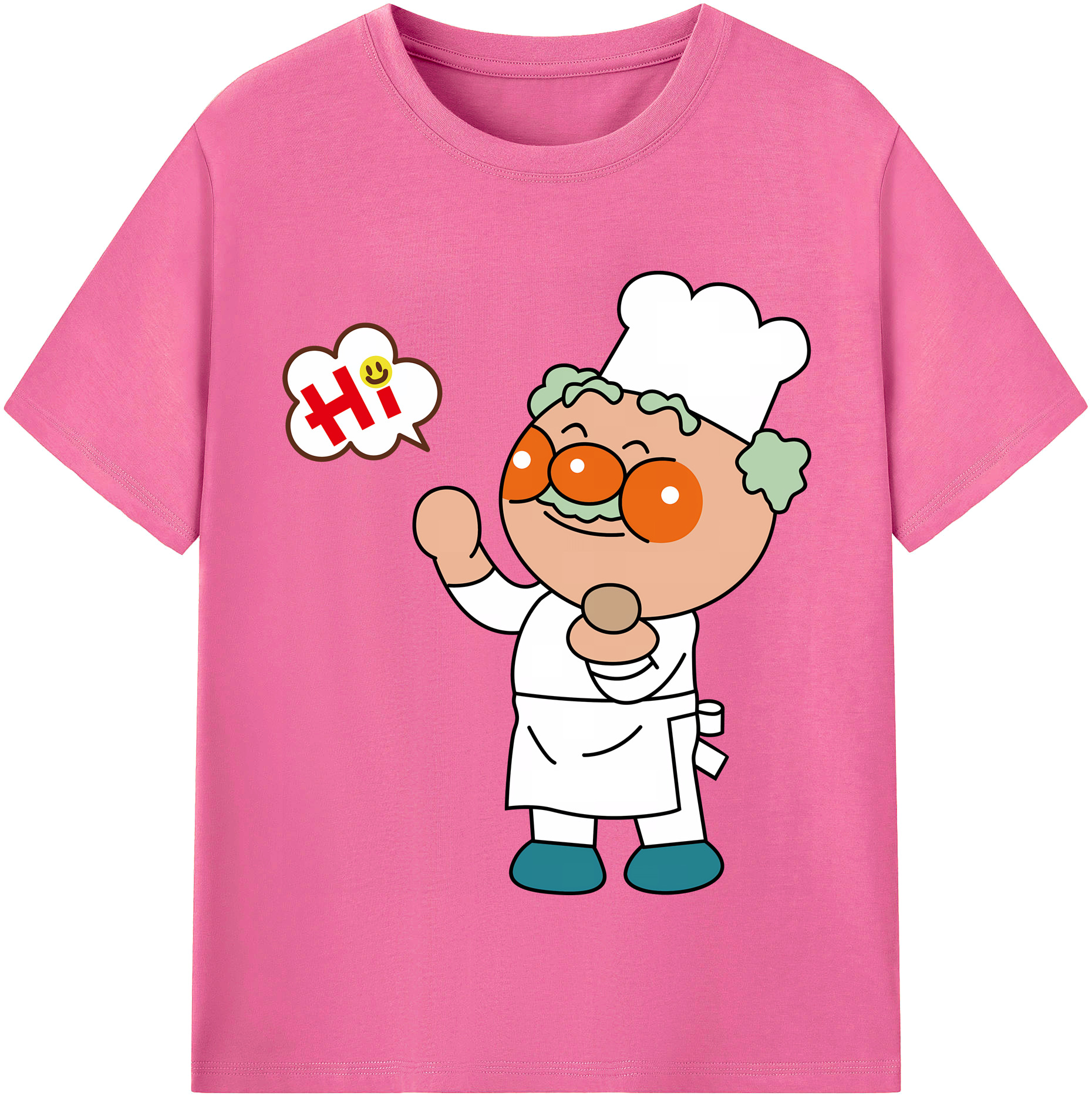 （画像用） アンパンマン Anpanman レディースカジュアルプリントTシャツ（綿100％）